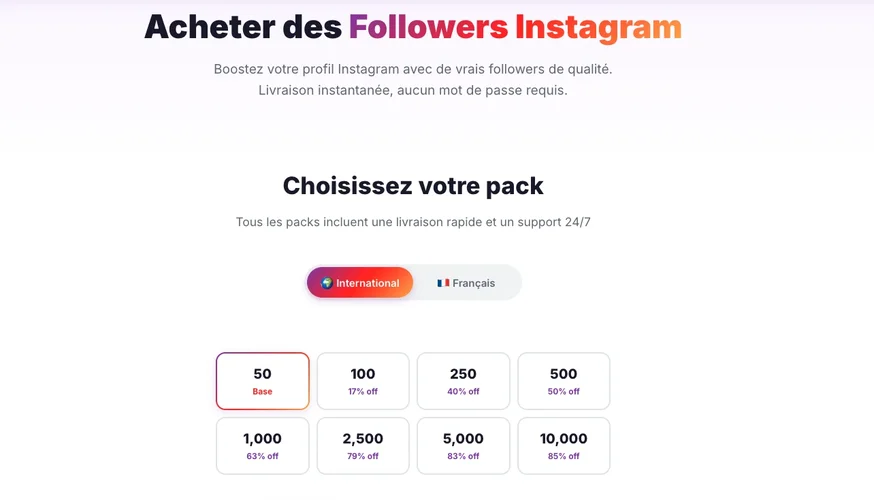 Follower-Pakete bei Followers Lab — Instagram Follower kaufen günstig